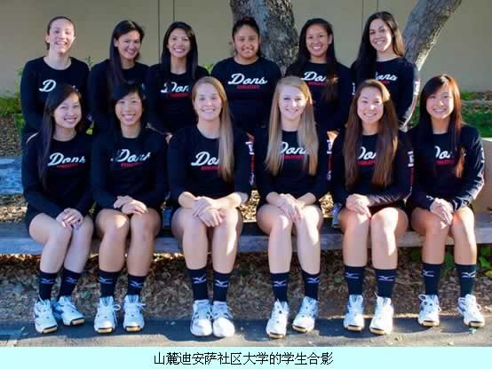 美国加州山麓迪安萨社区大学转学成功学生合影